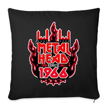 METALHEAD since 1966 - Sofakissenbezug 45 x 45 cm - Schwarz - Vorne