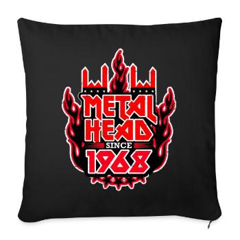 METALHEAD depuis 1968 - Housse de coussin décorative 45 x 45 cm - noir - Devant