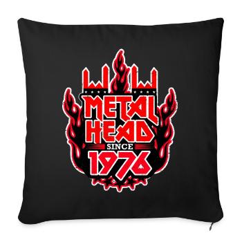 METALHEAD depuis 1976 - Housse de coussin décorative 45 x 45 cm - noir - Devant