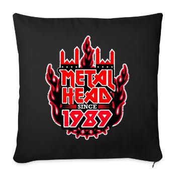 MÉTALLEUX depuis 1989 - Housse de coussin décorative 45 x 45 cm - noir - Devant