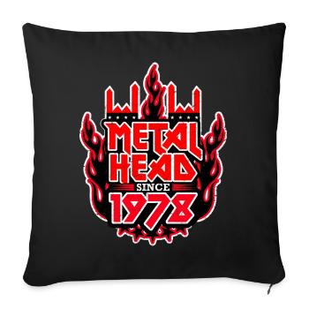 METALHEAD depuis 1978 - Housse de coussin décorative 45 x 45 cm - noir - Devant