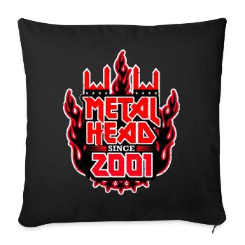 METALHEAD depuis 2001 - Housse de coussin décorative 45 x 45 cm - noir - Devant