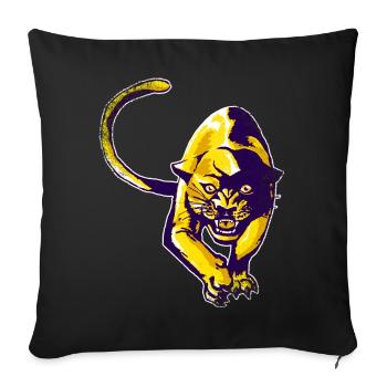Golden Panther - Sofa pillowcase 17,3'' x 17,3'' (45 x 45 cm) - black - Front