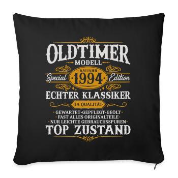 Oldtimer Baujahr 1994 Jahrgang Geburtstag Geschenk - Sofakissenbezug 45 x 45 cm - Schwarz - Vorne