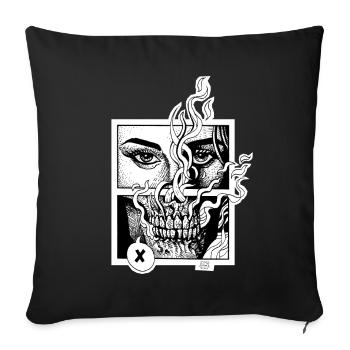 Fin de l’étranger - Housse de coussin décorative 45 x 45 cm - noir - Devant