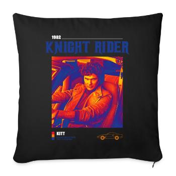 Knight Rider 1982 KITT - Housse de coussin décorative 45 x 45 cm - noir - Devant