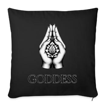 GODDESS (subtitle) #005 - Sofa pillowcase 17,3'' x 17,3'' (45 x 45 cm) - black - Front