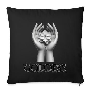 GODDESS (subtitle) #003 - Sofa pillowcase 17,3'' x 17,3'' (45 x 45 cm) - black - Front
