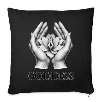 GODDESS (Untertitel) #025 - Sofakissenbezug 45 x 45 cm - Schwarz - Vorne