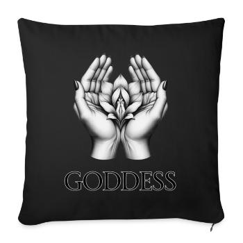 GÖTTIN (Untertitel) #023 - Sofakissenbezug 45 x 45 cm - Schwarz - Vorne