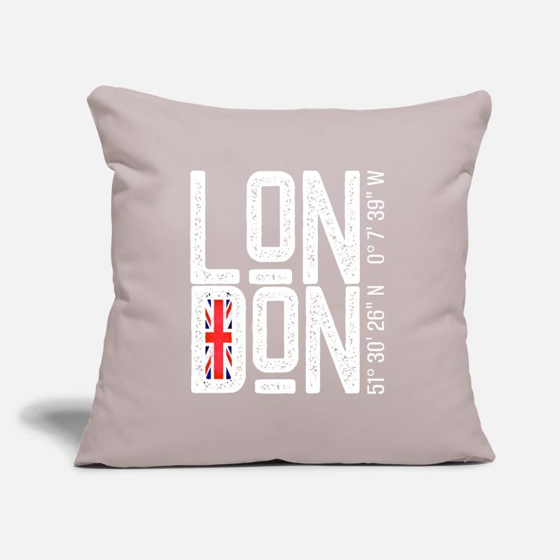 Drapeau de Londres Faute de frappe en difficulté Housse de coussin décorative 45 x 45 cm