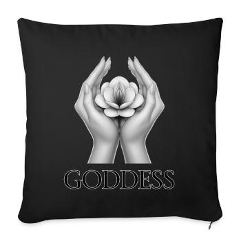 GODDESS (subtitle) #060 - Sofa pillowcase 17,3'' x 17,3'' (45 x 45 cm) - black - Front