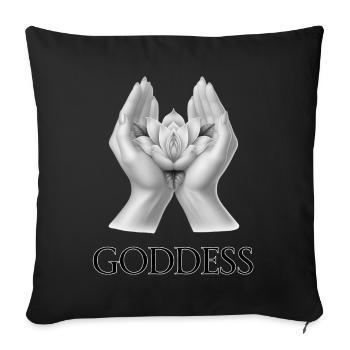 GÖTTIN (Untertitel) #063 - Sofakissenbezug 45 x 45 cm - Schwarz - Vorne