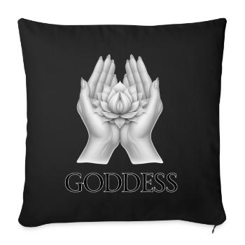 GÖTTIN (Untertitel) #065 - Sofakissenbezug 45 x 45 cm - Schwarz - Vorne