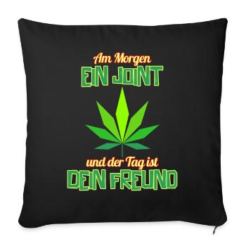 Joint am Morgen - Sofakissenbezug 45 x 45 cm - Schwarz - Vorne
