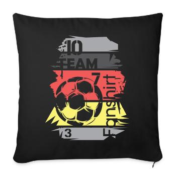 Football Germany Fan Shirt Collage Ball Logo - Sofa pillowcase 17,3'' x 17,3'' (45 x 45 cm) - black - Front