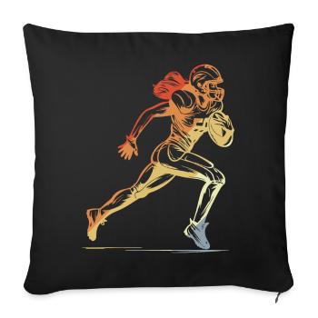 American Football Frau - Sofakissenbezug 45 x 45 cm - Schwarz - Vorne
