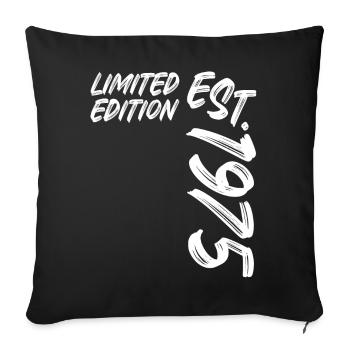Limited Edition Est. 1975 - Sofa pillowcase 17,3'' x 17,3'' (45 x 45 cm) - black - Front