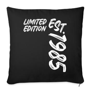 Limited Edition Est. 1985 - Sofa pillowcase 17,3'' x 17,3'' (45 x 45 cm) - black - Front