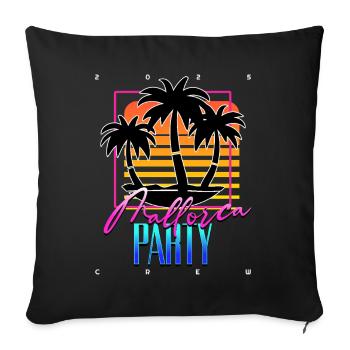 Majorque Party Crew 2025 (Garantie du prix le plus bas) - Housse de coussin décorative 45 x 45 cm - noir - Devant