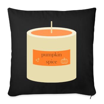 Pumpkin Spice Candle  - Sofa pillowcase 17,3'' x 17,3'' (45 x 45 cm) - black - Front