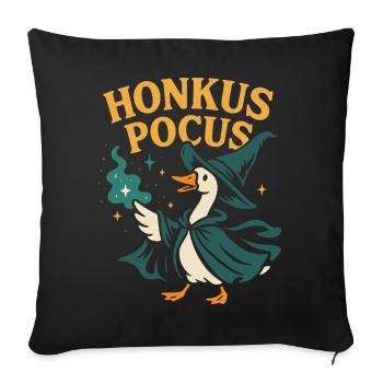Honkus Pocus Hexen Gans Shirt – Lustiges Halloween - Sofakissenbezug 45 x 45 cm - Schwarz - Vorne