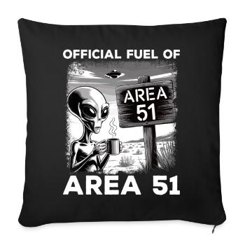 Funny Area 51 Alien UFO Coffee Lovers - Sofa pillowcase 17,3'' x 17,3'' (45 x 45 cm) - black - Front