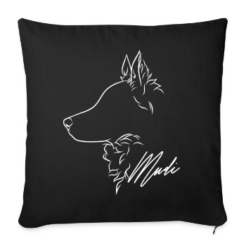 Mudi Profile Chien Chien Wilsigns - Housse de coussin décorative 45 x 45 cm - noir - Devant