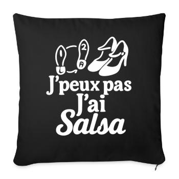 J’peux pas j’ai Salsa - Housse de coussin décorative 45 x 45 cm - noir - Devant