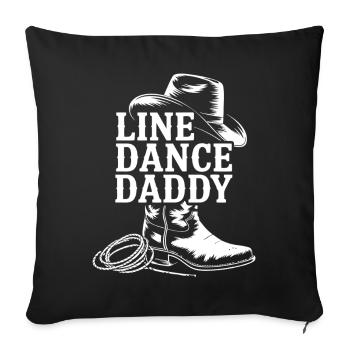 Cowboy Line Dance Daddy Motif - Sofa pillowcase 17,3'' x 17,3'' (45 x 45 cm) - black - Front