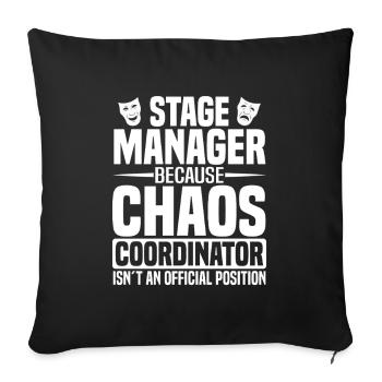 Directeur professionnel des coulisses Régisseur de l’équipe - Housse de coussin décorative 45 x 45 cm - noir - Devant
