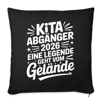 Daycare Graduates 2026: A Legend Leaves the Site - Sofa pillowcase 17,3'' x 17,3'' (45 x 45 cm) - black - Front