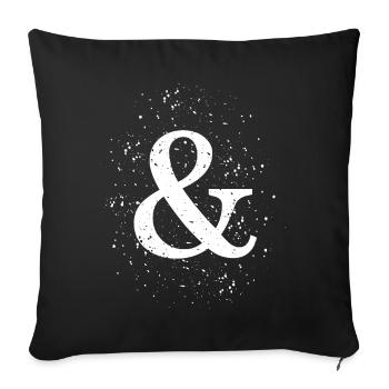 Grunge Ampersand  - Sofakissenbezug 45 x 45 cm - Schwarz - Vorne