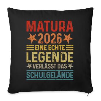 Matura 2026: A legend leaves the school grounds - Sofa pillowcase 17,3'' x 17,3'' (45 x 45 cm) - black - Front