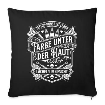 Color Under The Skin Emblem - Sofa pillowcase 17,3'' x 17,3'' (45 x 45 cm) - black - Front