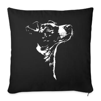 Fox Terrier Silhouette Fox Terrier Dogs Wilsigns - Sofa pillowcase 17,3'' x 17,3'' (45 x 45 cm) - black - Front