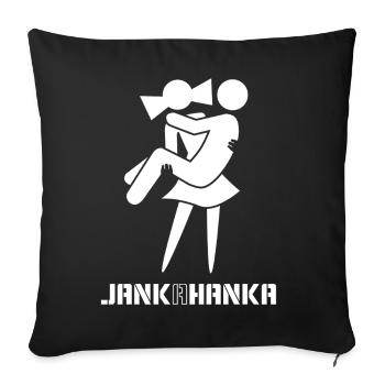 JANK A HANKA - Housse de coussin décorative 45 x 45 cm - noir - Devant