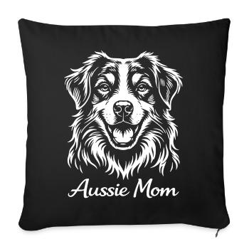 Aussie Mom - Sofa pillowcase 17,3'' x 17,3'' (45 x 45 cm) - black - Front