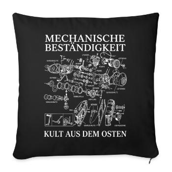Mechanische Beständigkeit Moped Motor Kult - Sofakissenbezug 45 x 45 cm - Schwarz - Vorne