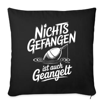 Angel Spruch lustig - Sofakissenbezug 45 x 45 cm - Schwarz - Vorne