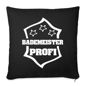 maître nageur - Housse de coussin décorative 45 x 45 cm - noir - Devant