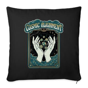 Cosmic World - Sofakissenbezug 45 x 45 cm - Schwarz - Vorne