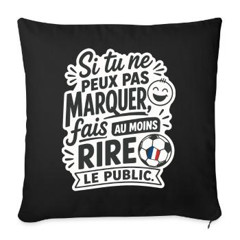 Humour du Foot - Sofakissenbezug 45 x 45 cm - Schwarz - Vorne