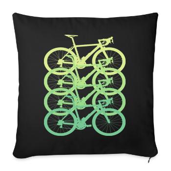Colorful Bicycles Bicycle Retro - Sofa pillowcase 17,3'' x 17,3'' (45 x 45 cm) - black - Front