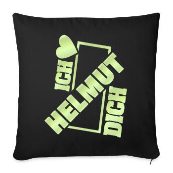 Liebe Helmut - Sofakissenbezug 45 x 45 cm - Schwarz - Vorne