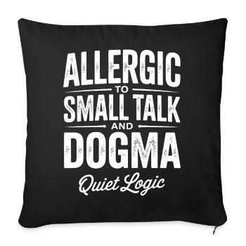 Allergique aux banalités et au dogme - Housse de coussin décorative 45 x 45 cm - noir - Devant