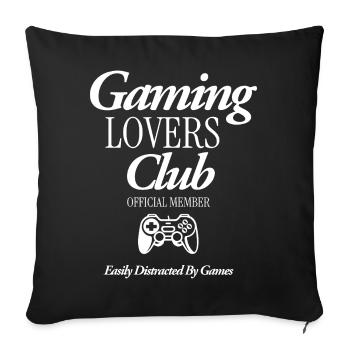 Gaming Lovers Club - Sofa pillowcase 17,3'' x 17,3'' (45 x 45 cm) - black - Front
