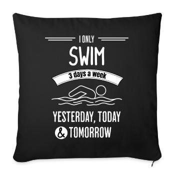 Funny Swim Quote - Sofa pillowcase 17,3'' x 17,3'' (45 x 45 cm) - black - Front