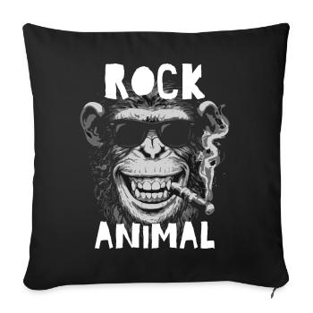 Chimp Rocker With Sunglasses - Sofa pillowcase 17,3'' x 17,3'' (45 x 45 cm) - black - Front