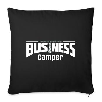 Business Camper - sleep where you work - Sofa pillowcase 17,3'' x 17,3'' (45 x 45 cm) - black - Front